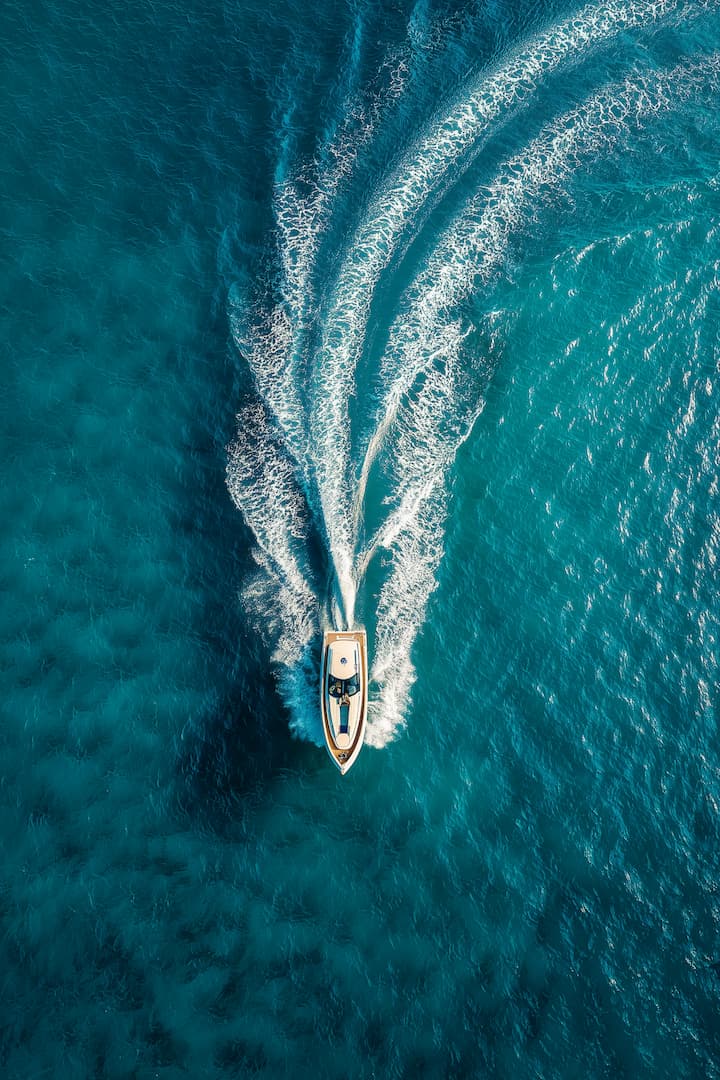 Yacht broker at a marina in Sardinia